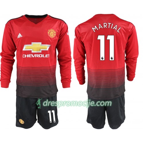 Manchester United Dres MARTIAL 11 Dječji Domaći 2018/19 Dugim Rukavima Manchester United Dres MARTIAL 11 Dječji Domaći 2018/19 Dugim Rukavima